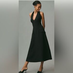 Bardot Reina Sleeveless V-Neck Linen Midi Dress